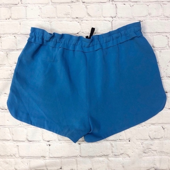 Rag & Bone Women’s Ivette Shorts Blue Crepe Size Small Drawstring Waist - Picture 4 of 8
